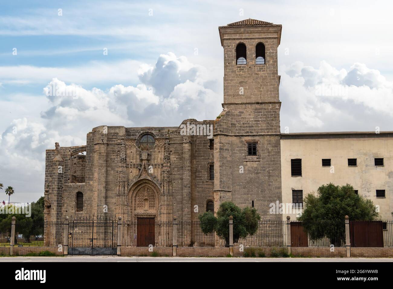 The monastery of La Victoria is a former convent in the Spanish town El Puerto de Santa María, erected in the early 16th century by the lords of the t Stock Photo