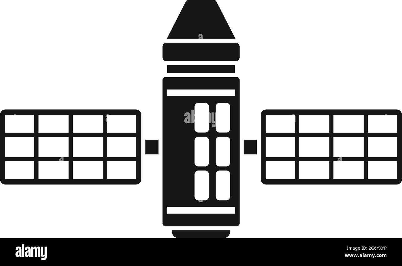 Panel space station icon simple vector. Satellite spaceship Stock ...