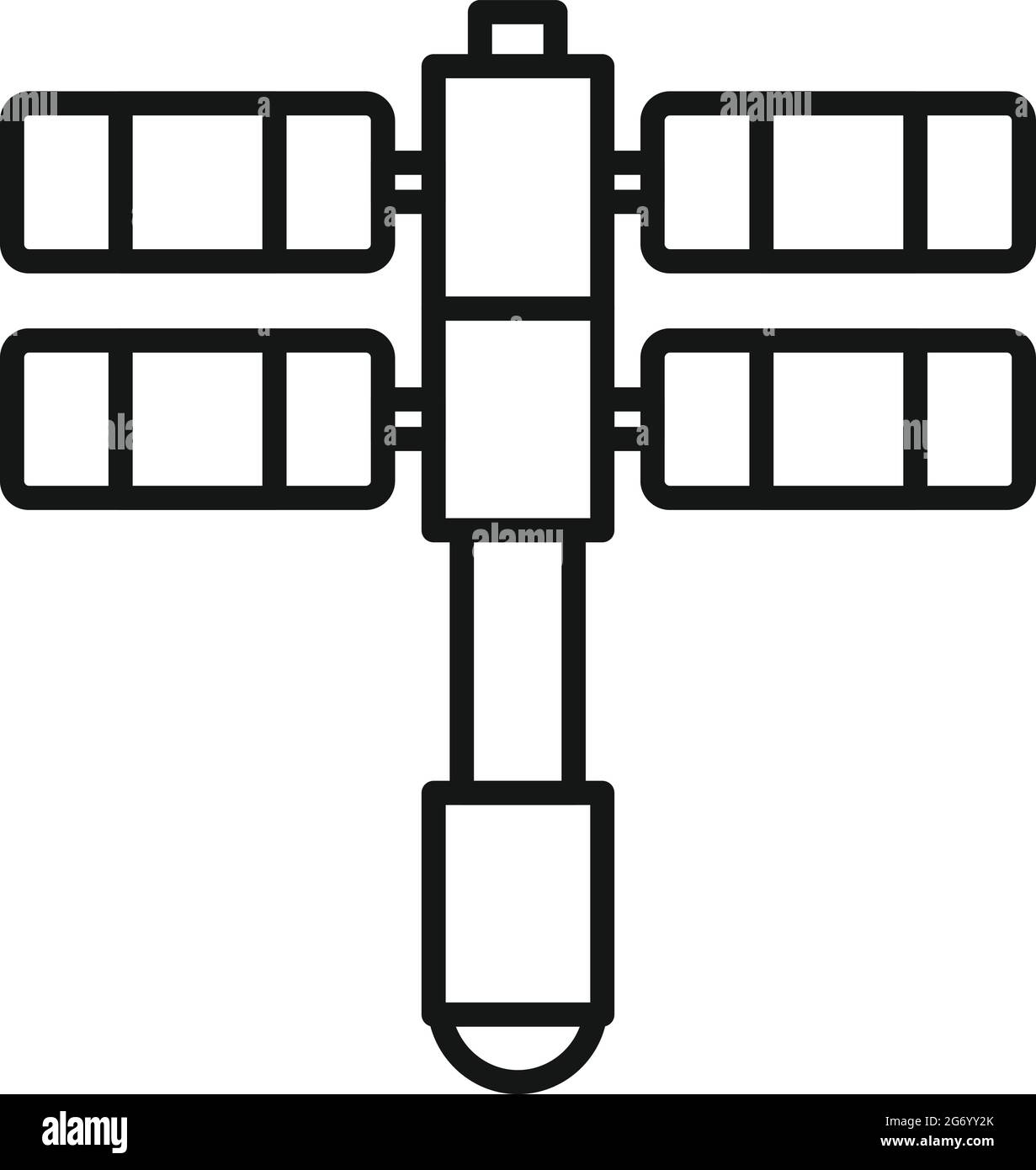 Solar space station icon outline vector. International astronaut ...