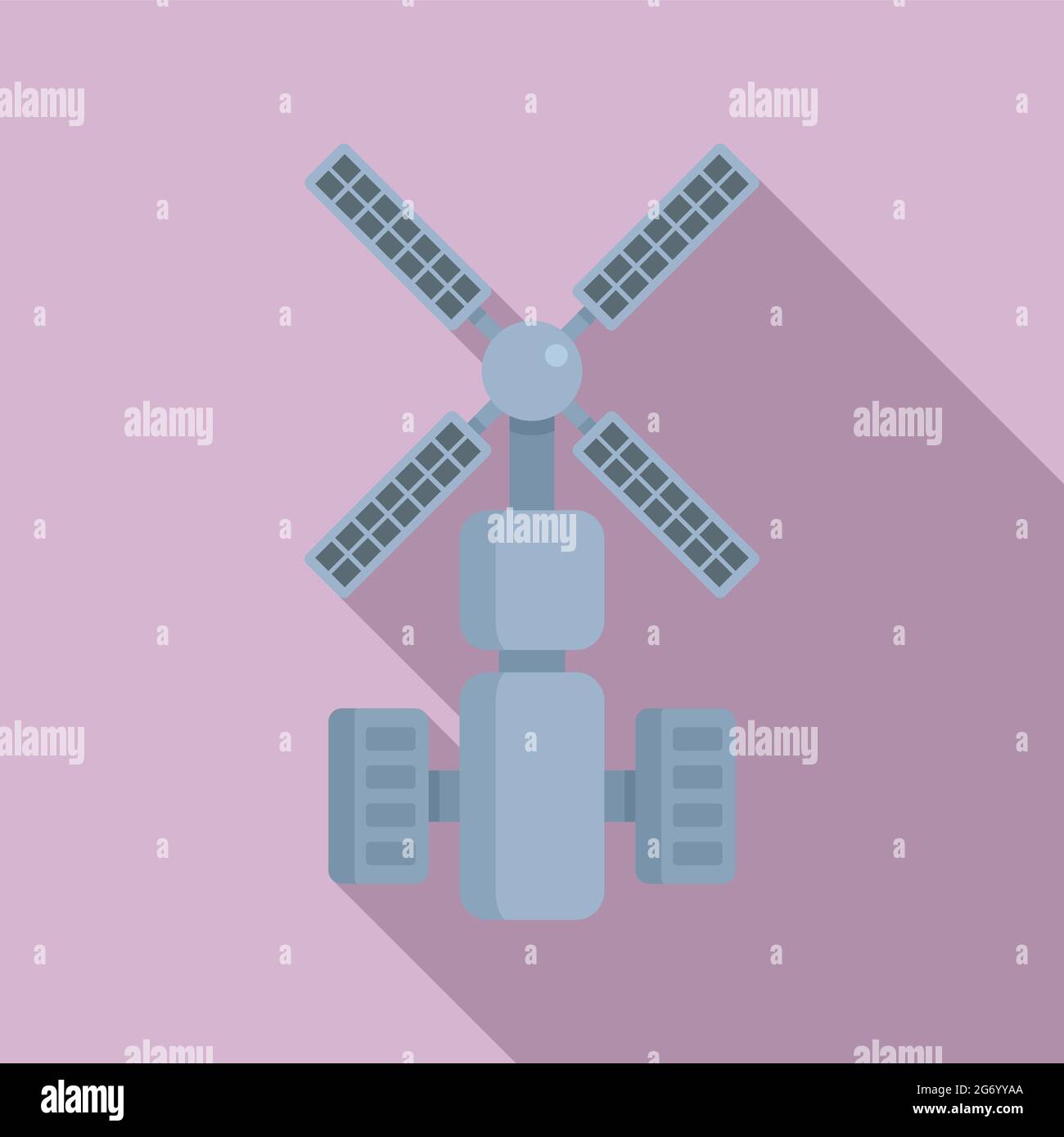 Galactic space station icon flat vector. Astronaut spaceship Stock ...