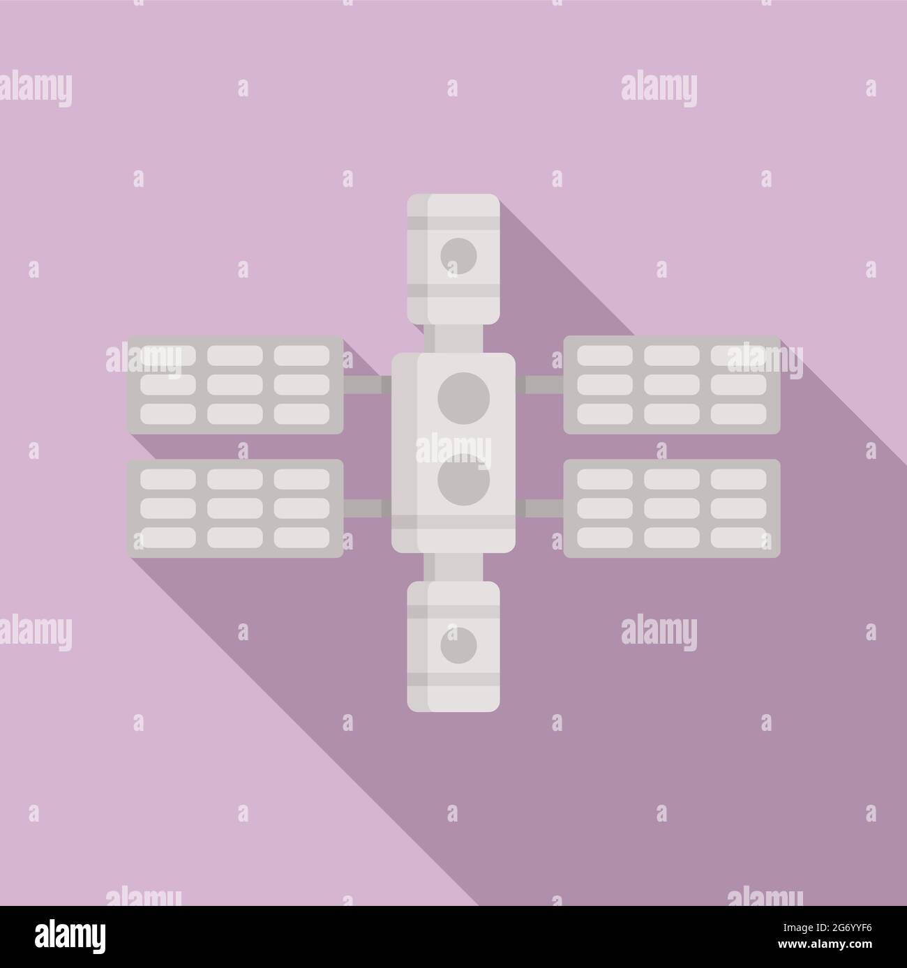 Cosmos space station icon flat vector. Spacecraft ship Stock Vector ...