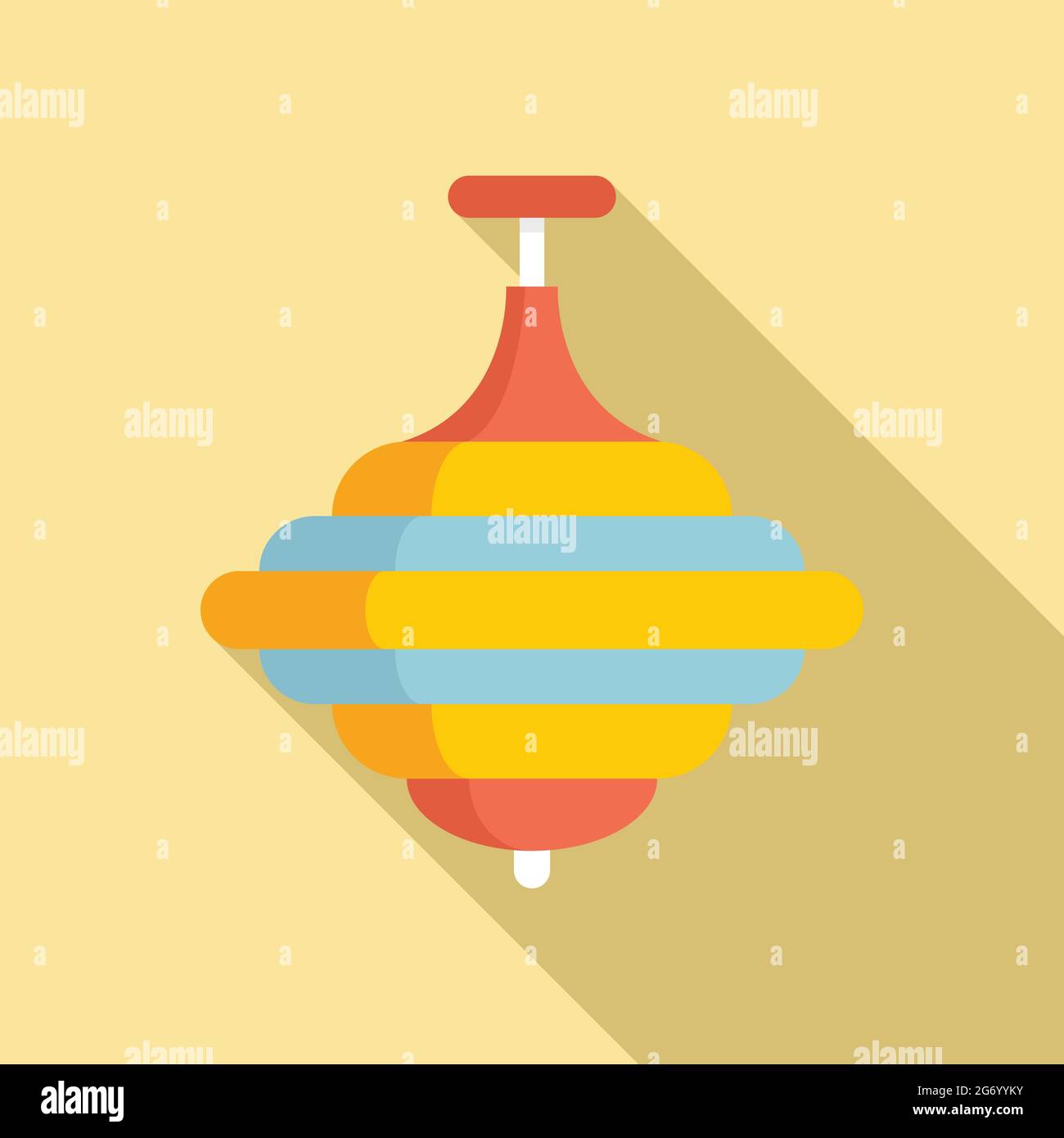 Whirligig toy icon flat vector. Top spinning game Stock Vector Image