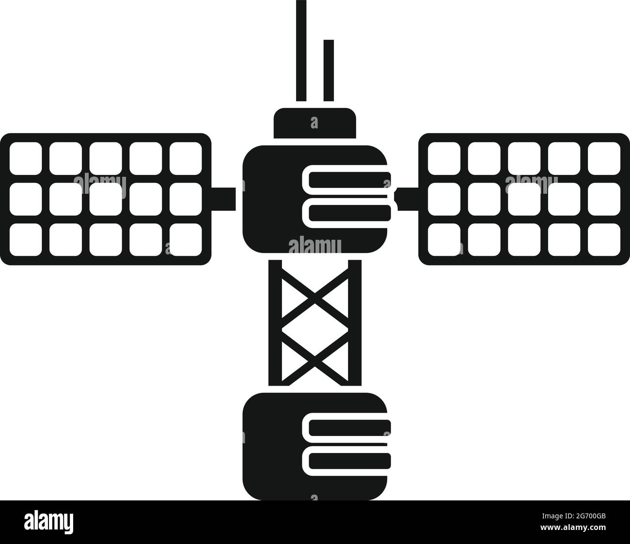Panel space station icon simple vector. Satellite spaceship Stock ...