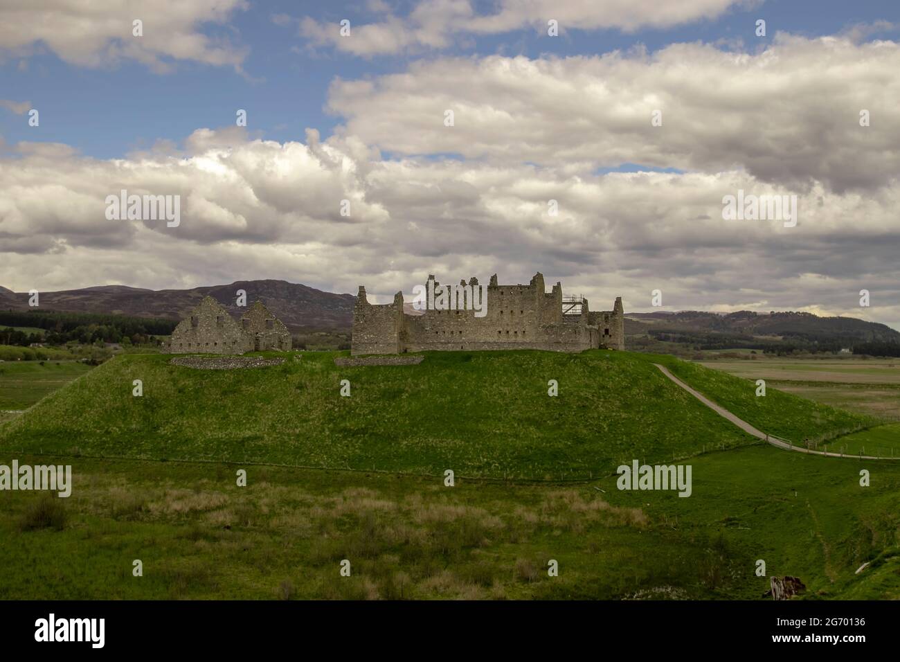 The historic Ruthven Barracks near Badenoch in the Scottish Highlands ...