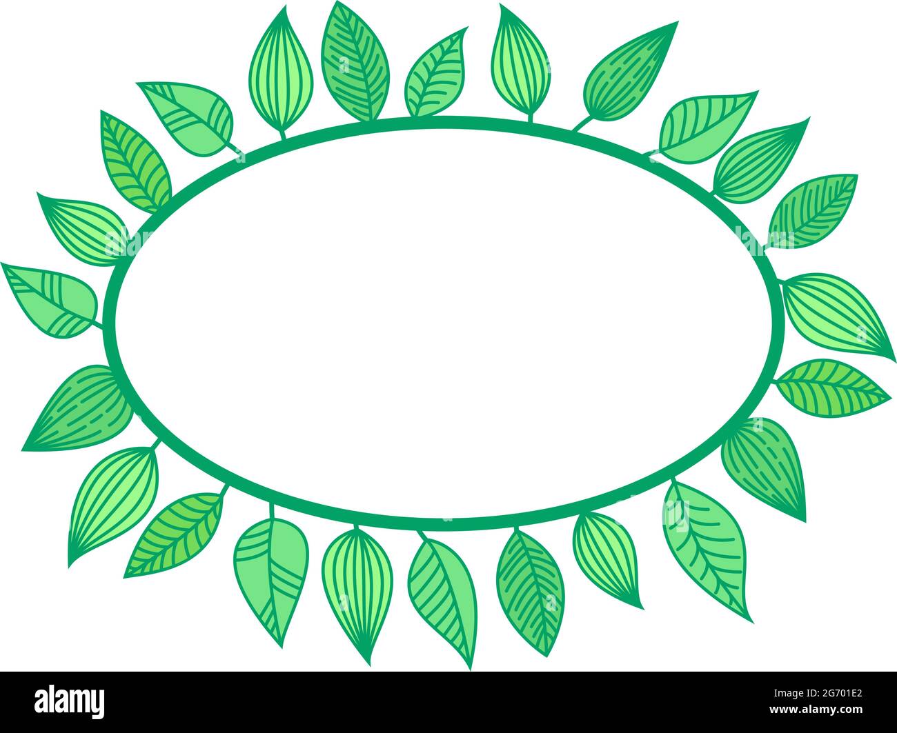 Circle Frame with Leaves Border Graphic by setyawati_elis · Creative Fabrica