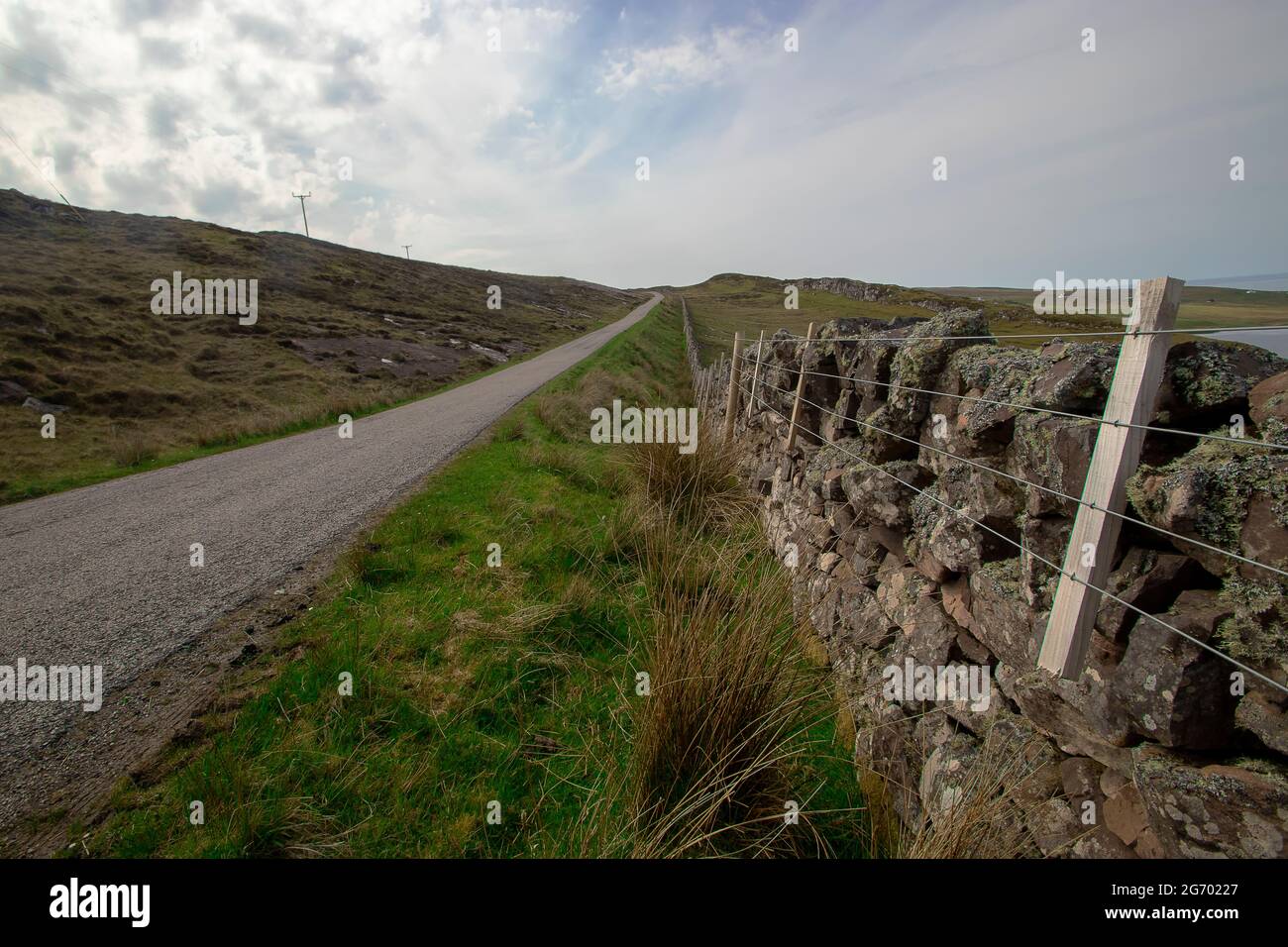 The rural landscape near Stoer in North West Scotland, UK Stock Photo