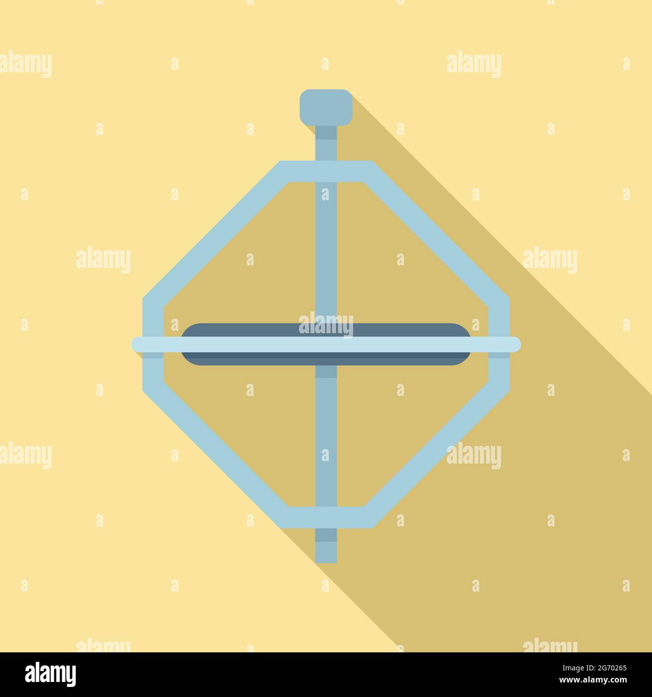 Steel gyroscope icon flat vector. Sensor stand Stock Vector Image & Art ...