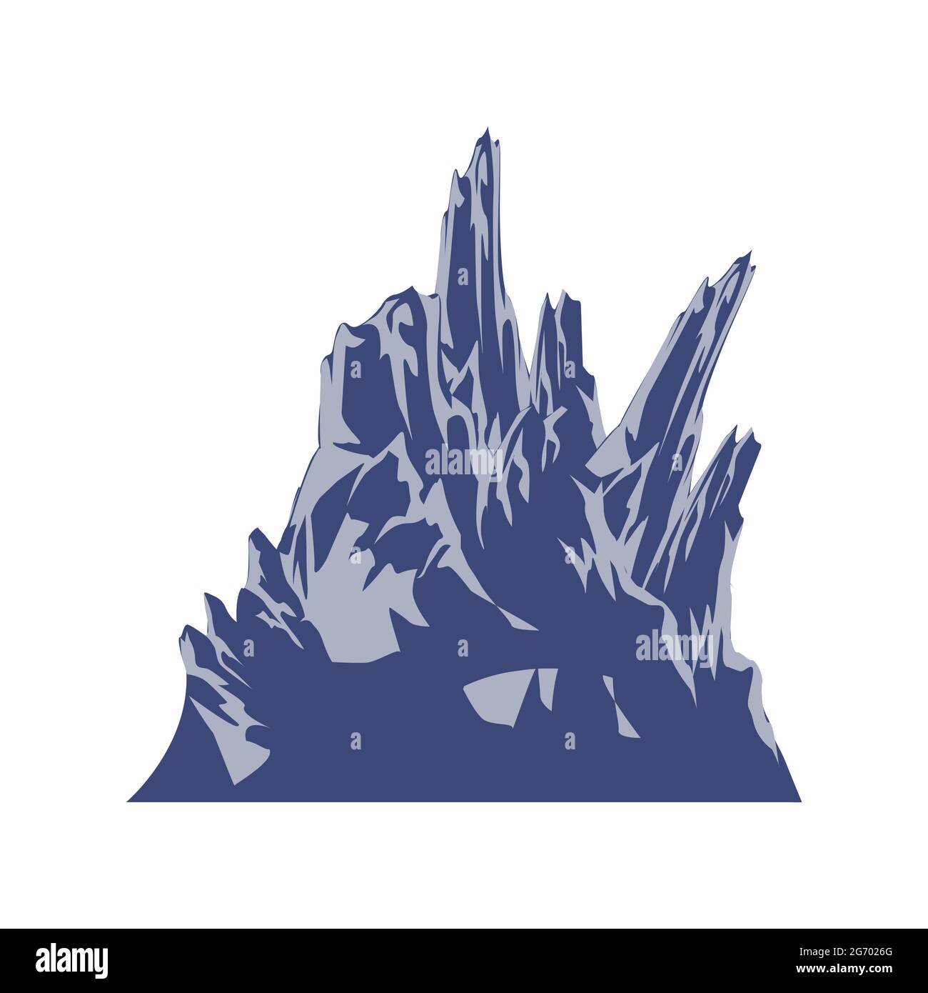 Mountain peak vector hill illustration landscape. Rock icon mountain ...