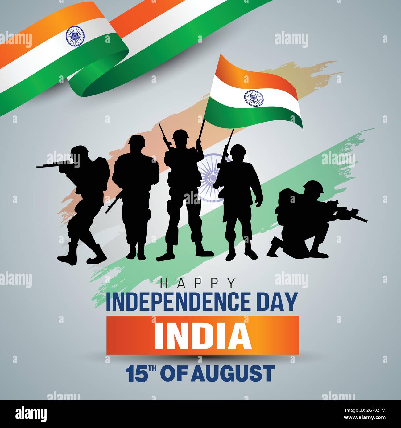 happy independence day. vector illustration of Indian army with ...