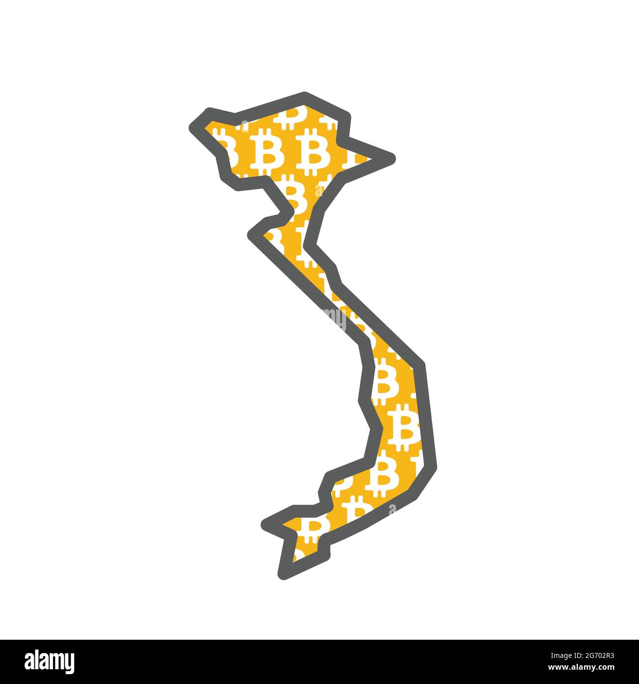 Vietnam country map with bitcoin crypto currency logo Stock Vector Image &  Art - Alamy