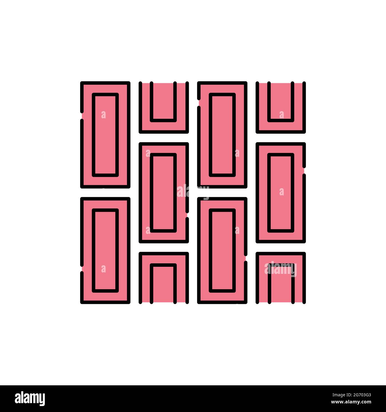 Sidewalk tile olor line icon. Road construction. Pictogram for web page ...