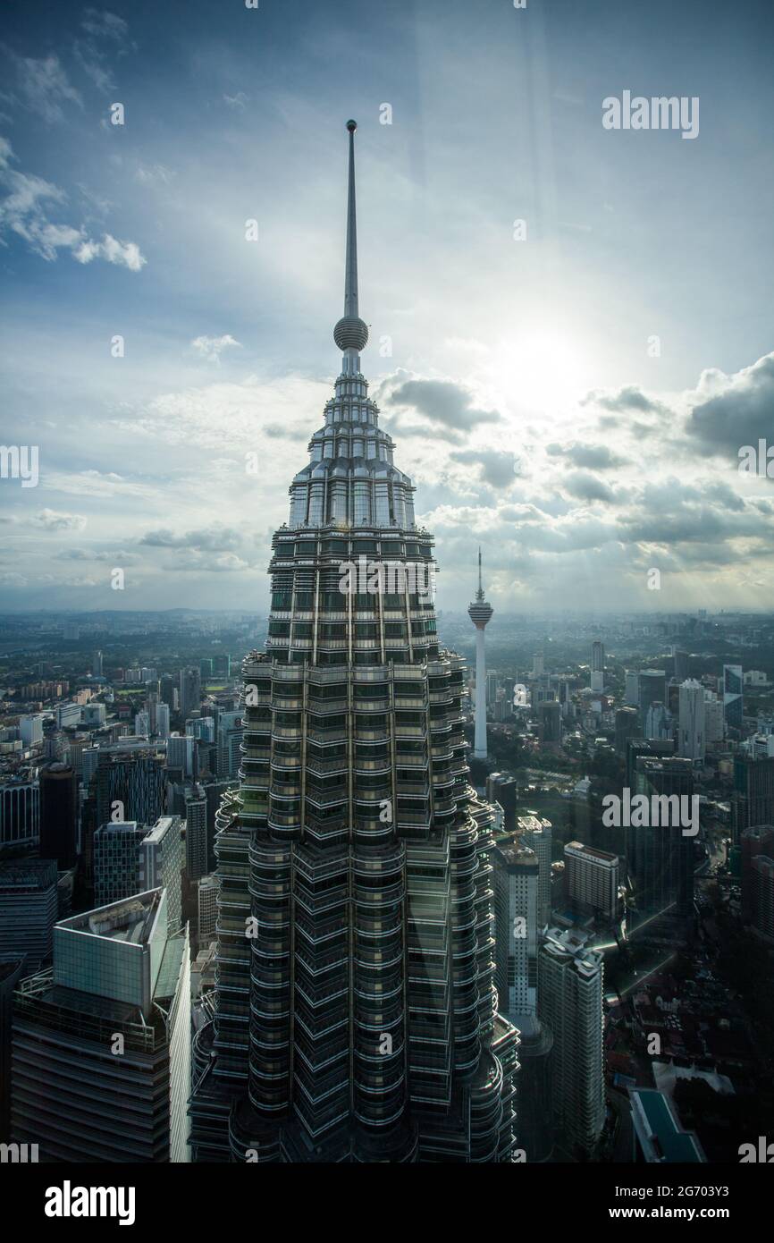 architecture in kuala lumpur. futuristic towers Stock Photo