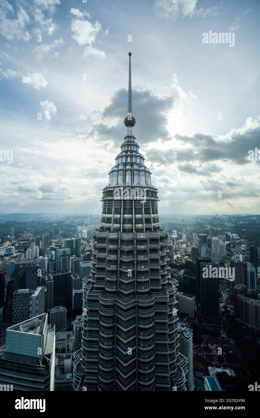 architecture in kuala lumpur. futuristic towers Stock Photo