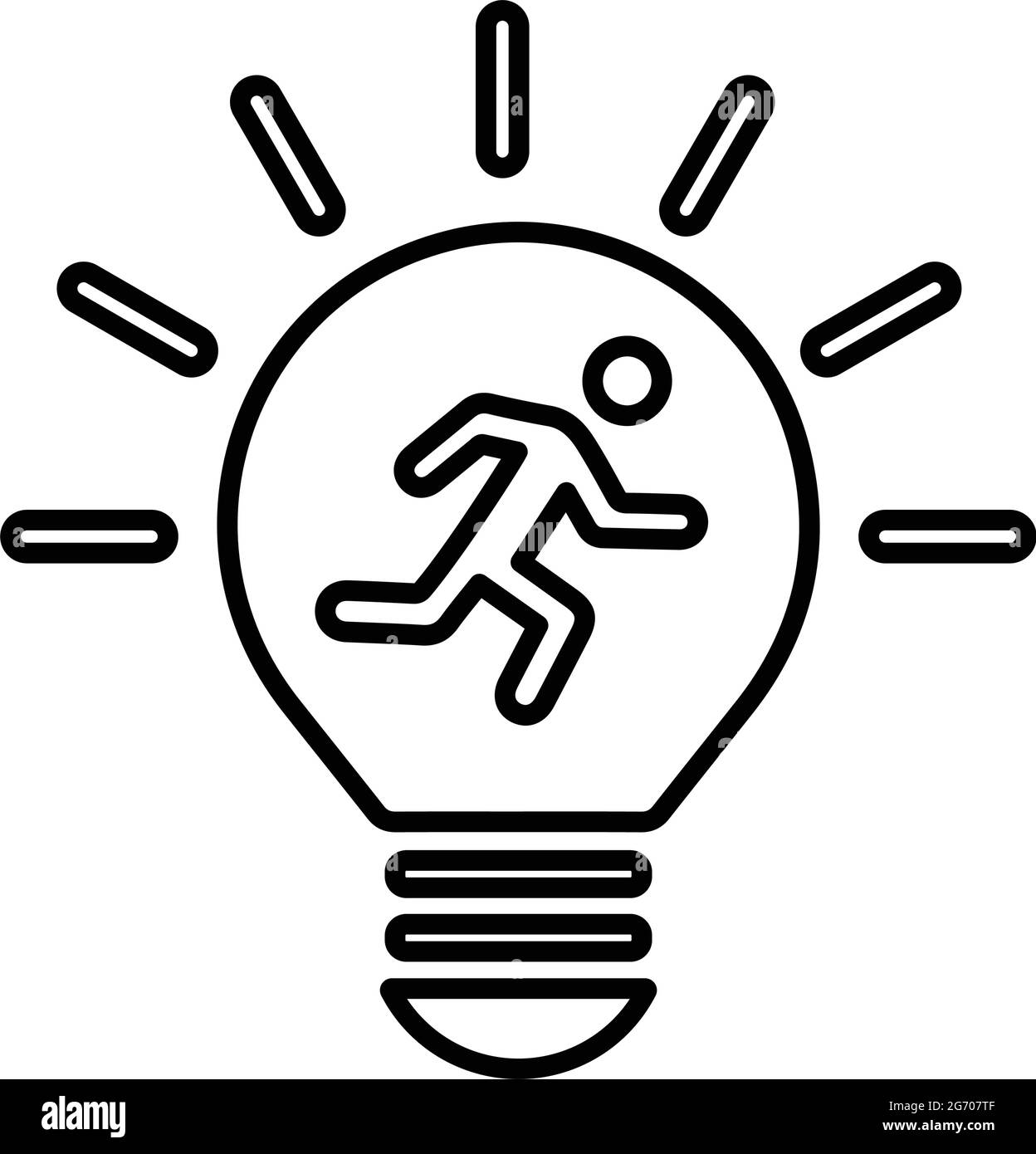 Electric, power, business man icon is isolated on white background. Use