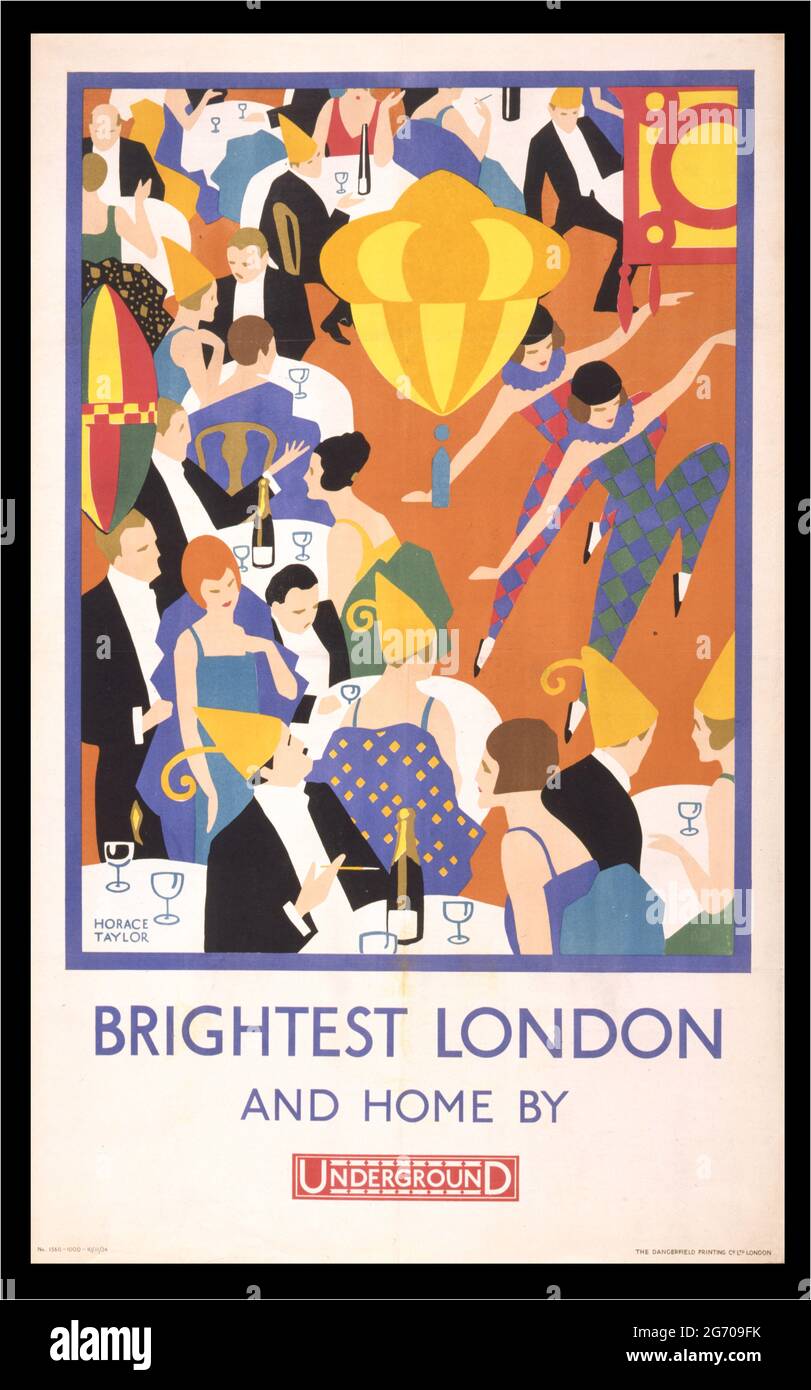 London Underground poster (Brightest London) Stock Photo