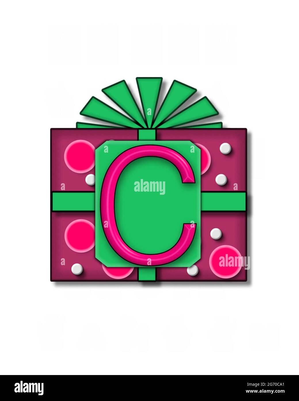 The letter C, in the alphabet set "Gift Packaged," is displayed on a ...