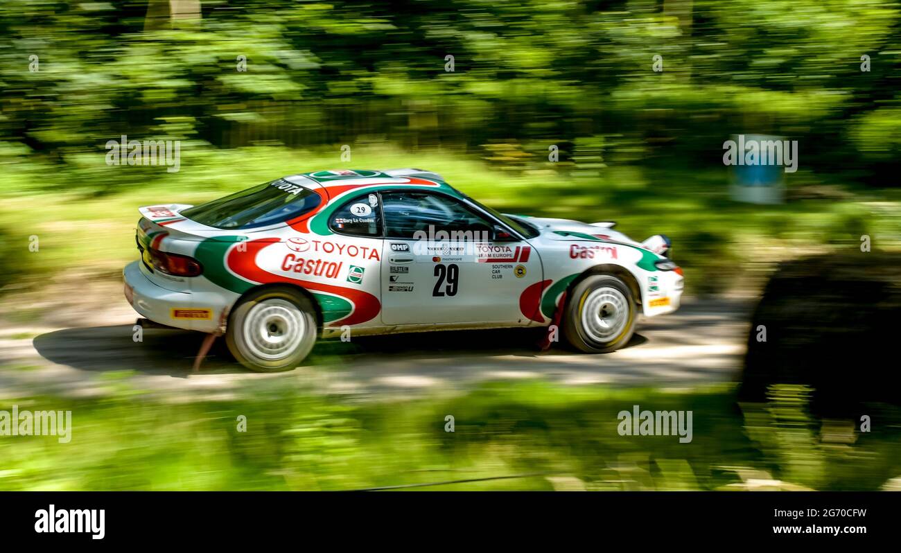 Sussex, UK. 09th July, 2021. 1992 Toyota Celica GT-FOUR ST185 entered by Toyota Europe Le Coadou, Gary/Paynter, Bill2021 Goodwood Festival Of Speed at Goodwood House, West Sussex on 9 July 2021. Photo by Phil Hutchinson. Editorial use only, license required for commercial use. No use in betting, games or a single club/league/player publications. Credit: UK Sports Pics Ltd/Alamy Live News Stock Photo