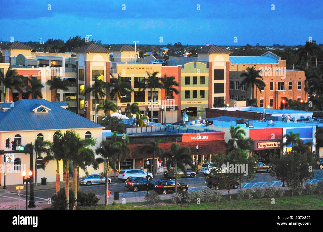 Punta Gorda, Florida mainstreet Stock Photo Alamy