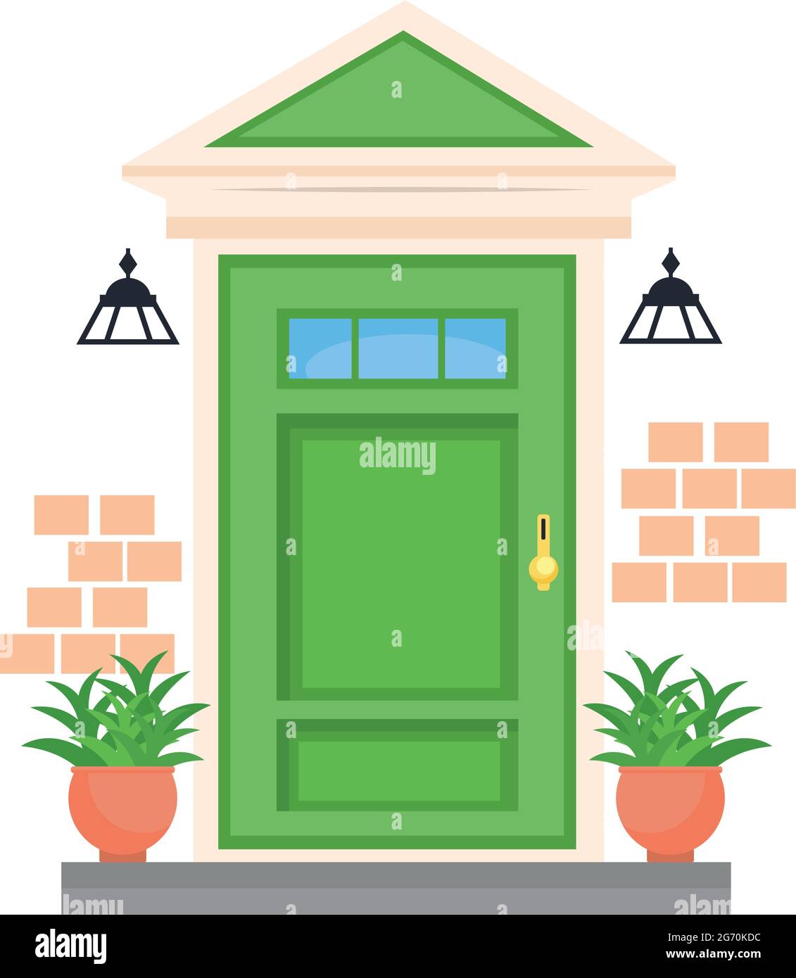 Front house green closed Cut Out Stock Images Pictures Alamy