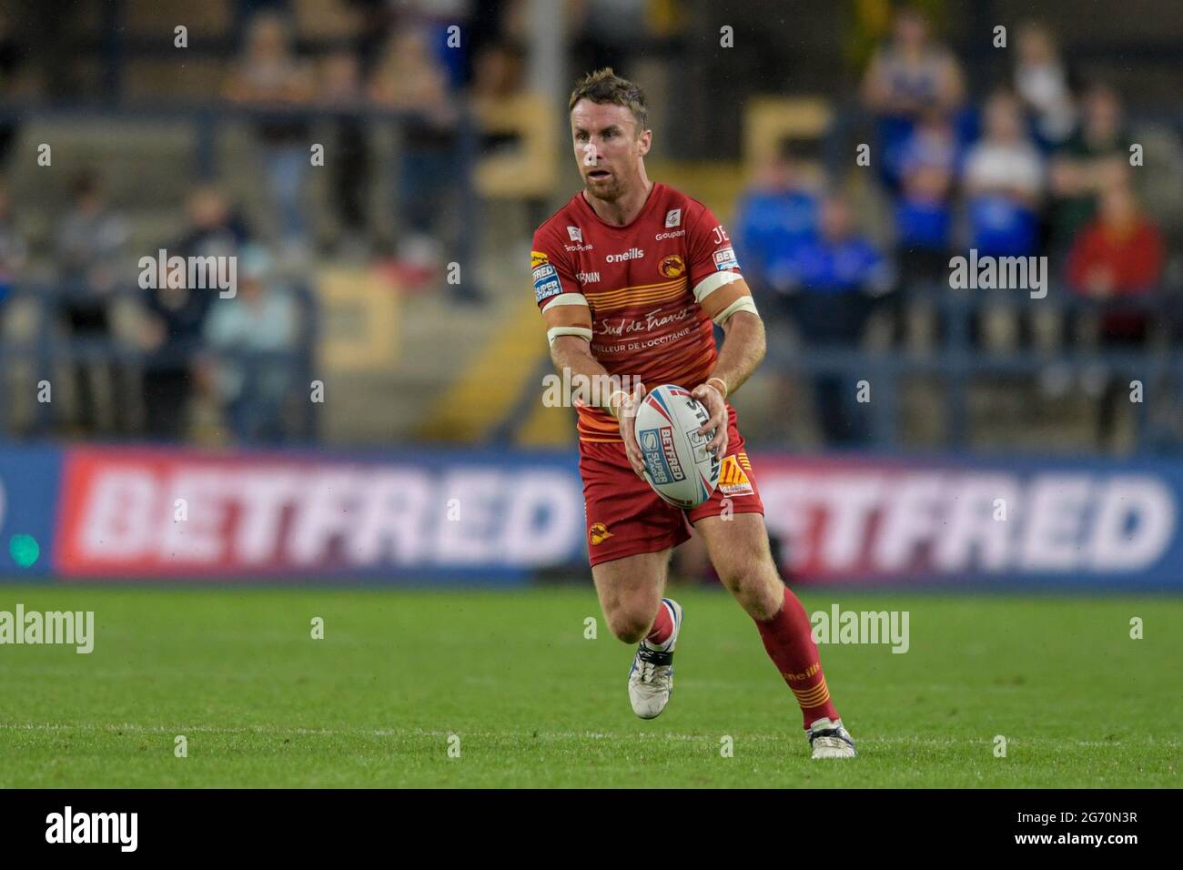 Leeds Uk 09th July 2021 James Maloney 6 Of Catalans Dragons With The Ball In Leeds