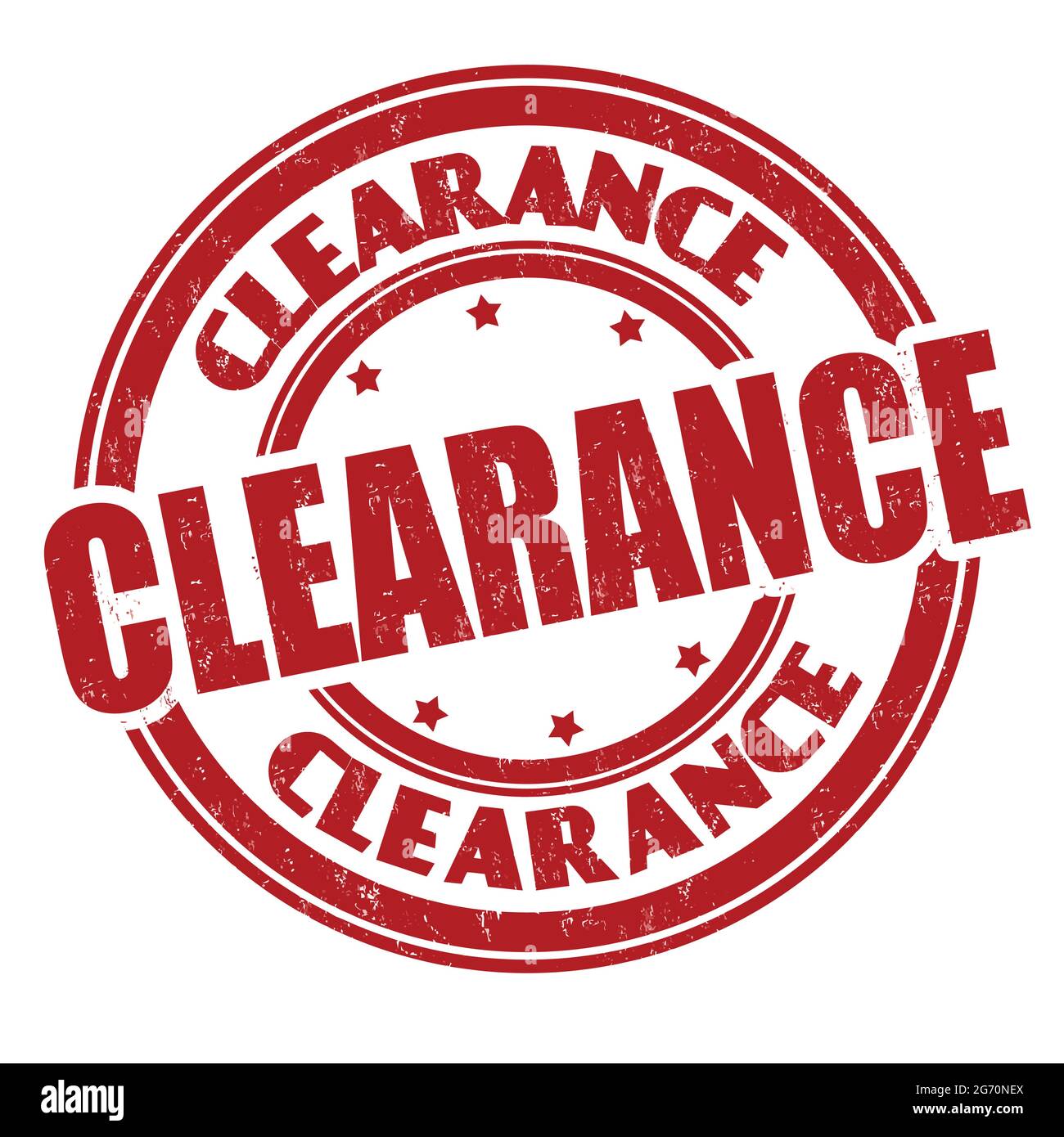 Clearance grunge rubber stamp on white background, vector illustration