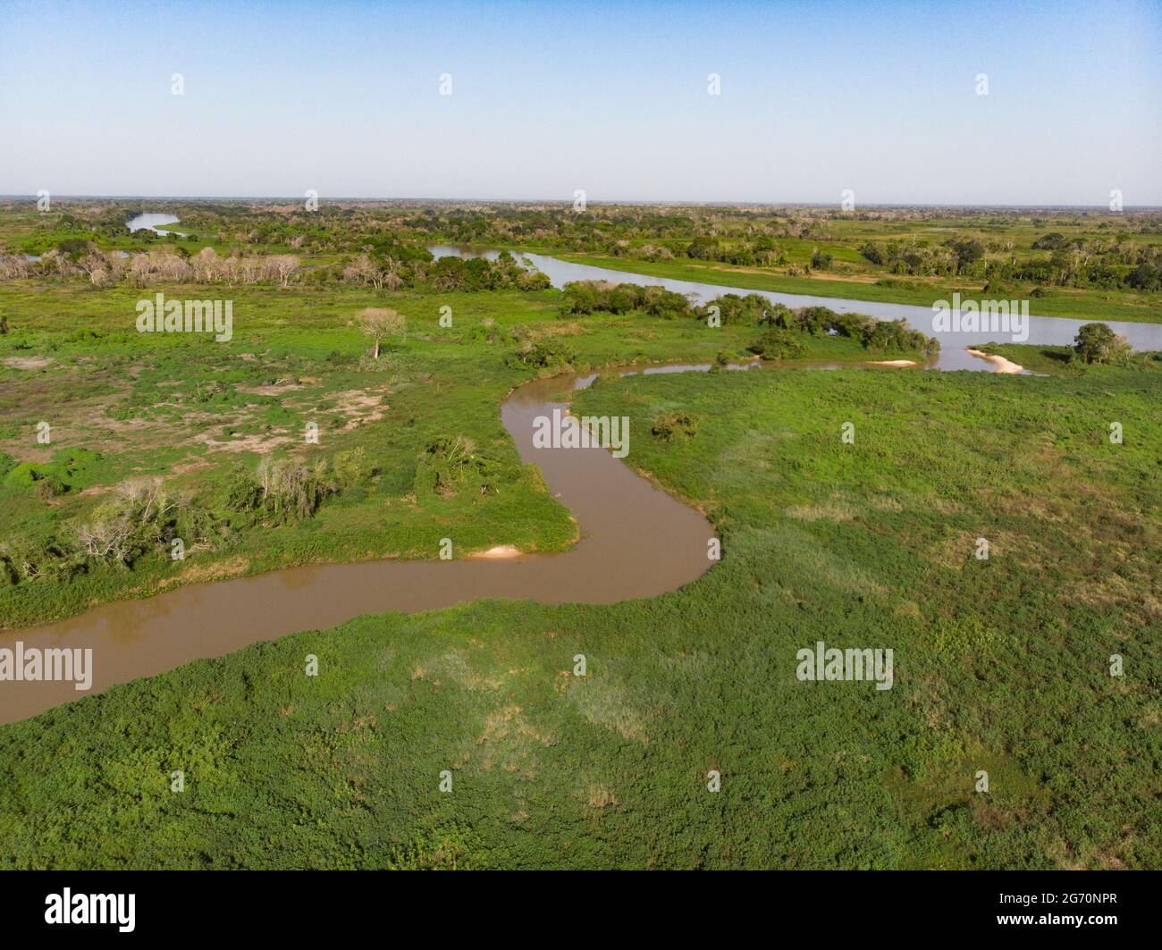 Cuiabá River in North Pantanal, Brazil Stock Photo