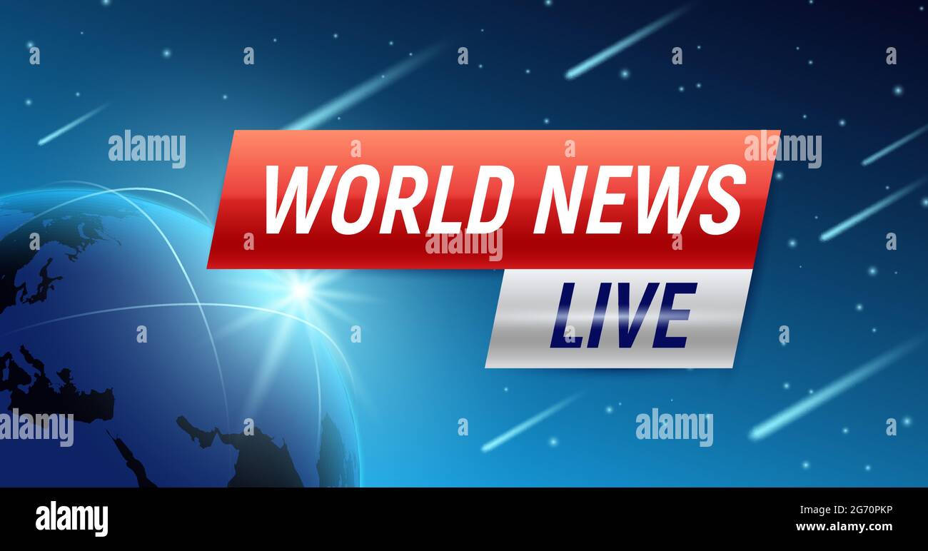 Breaking world news background composition of box captions with text ...