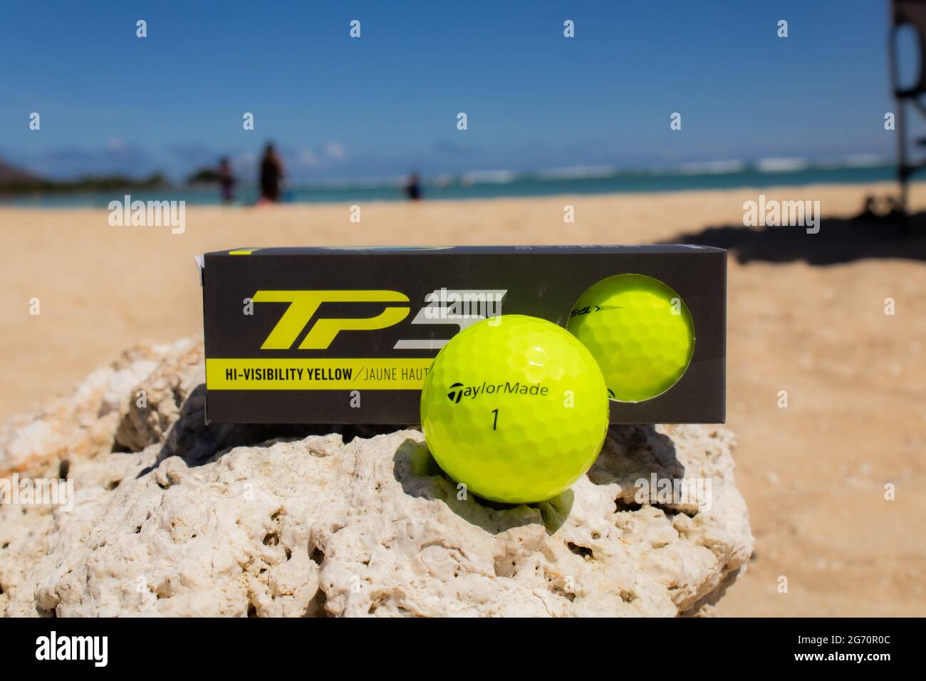 Golf ball promotion for local golf shop in Hawaii Stock Photo Alamy