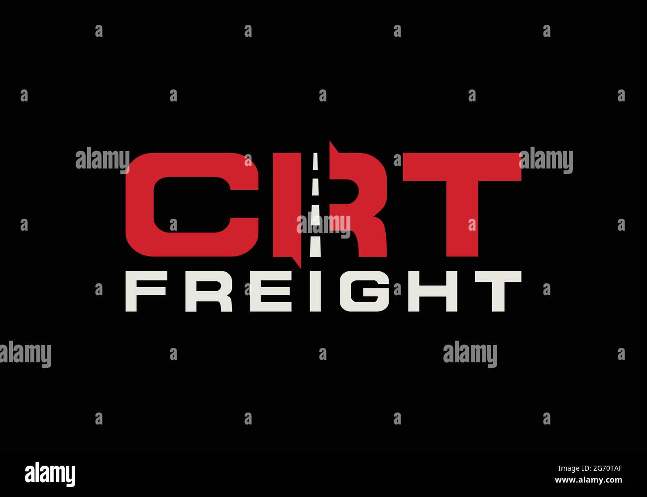Initial Monogram Letter CRT Logo Design Vector Template C R T Letter Logo Design CRT Freight Creative Logo Design Stock Vector