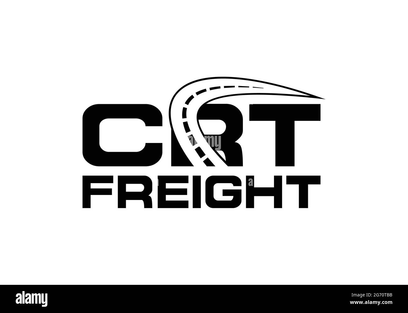 Initial Monogram Letter CRT Logo Design Vector Template C R T Letter Logo Design CRT Freight Creative Logo Design Stock Vector