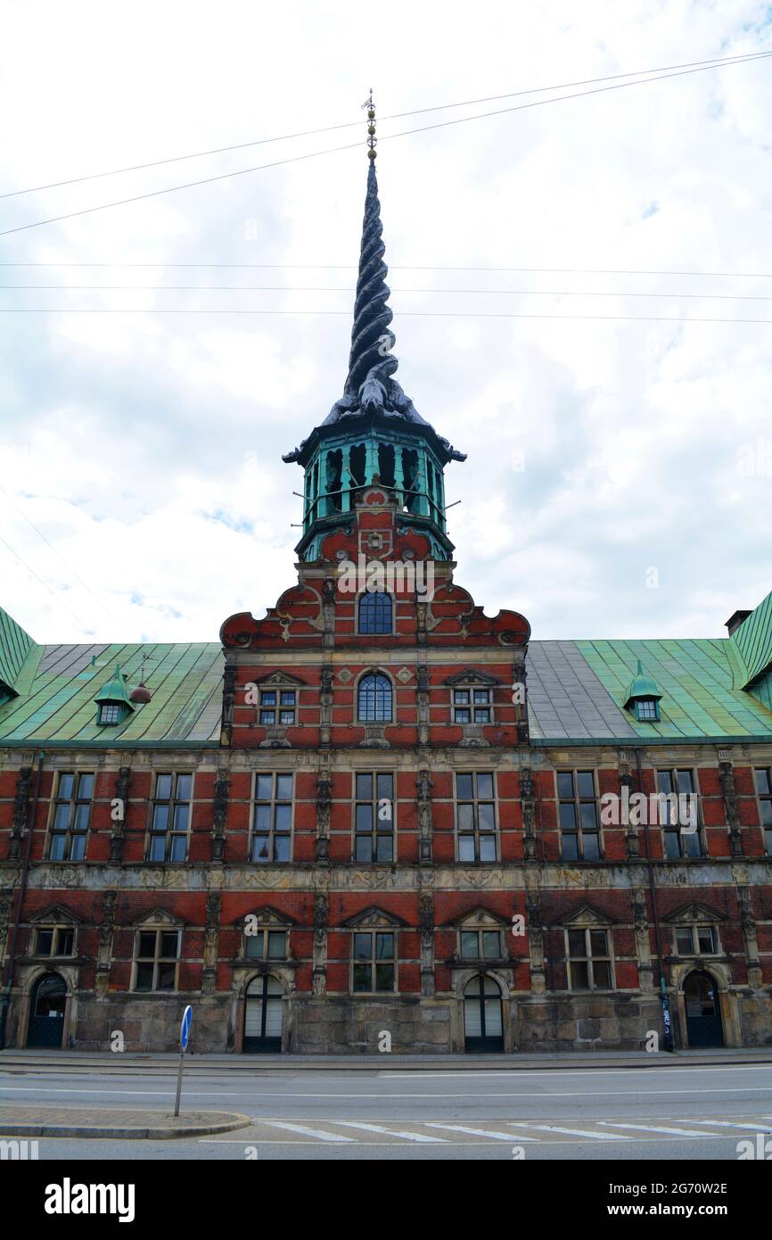 Copenhagen, Denmark - July 1st 2021: Exterior of Borsen, The Stock Exchange Building. Stock Photo