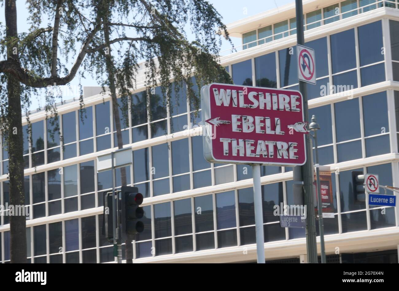 Los Angeles, California, USA 9th July 2021 A general view of atmosphere of Wilshire Ebell Theatre, venue for concerts and events, and filming location for The Addams Family, The Social Network, La Bamba, The Buddy Holly Story, The Seventh Sign and many more movies at 4401 W. 8th Street during Coronavirus Covid-19 Pandemic on July 9, 2021 in Los Angeles, California, USA. Photo by Barry King/Alamy Stock Photo Stock Photo