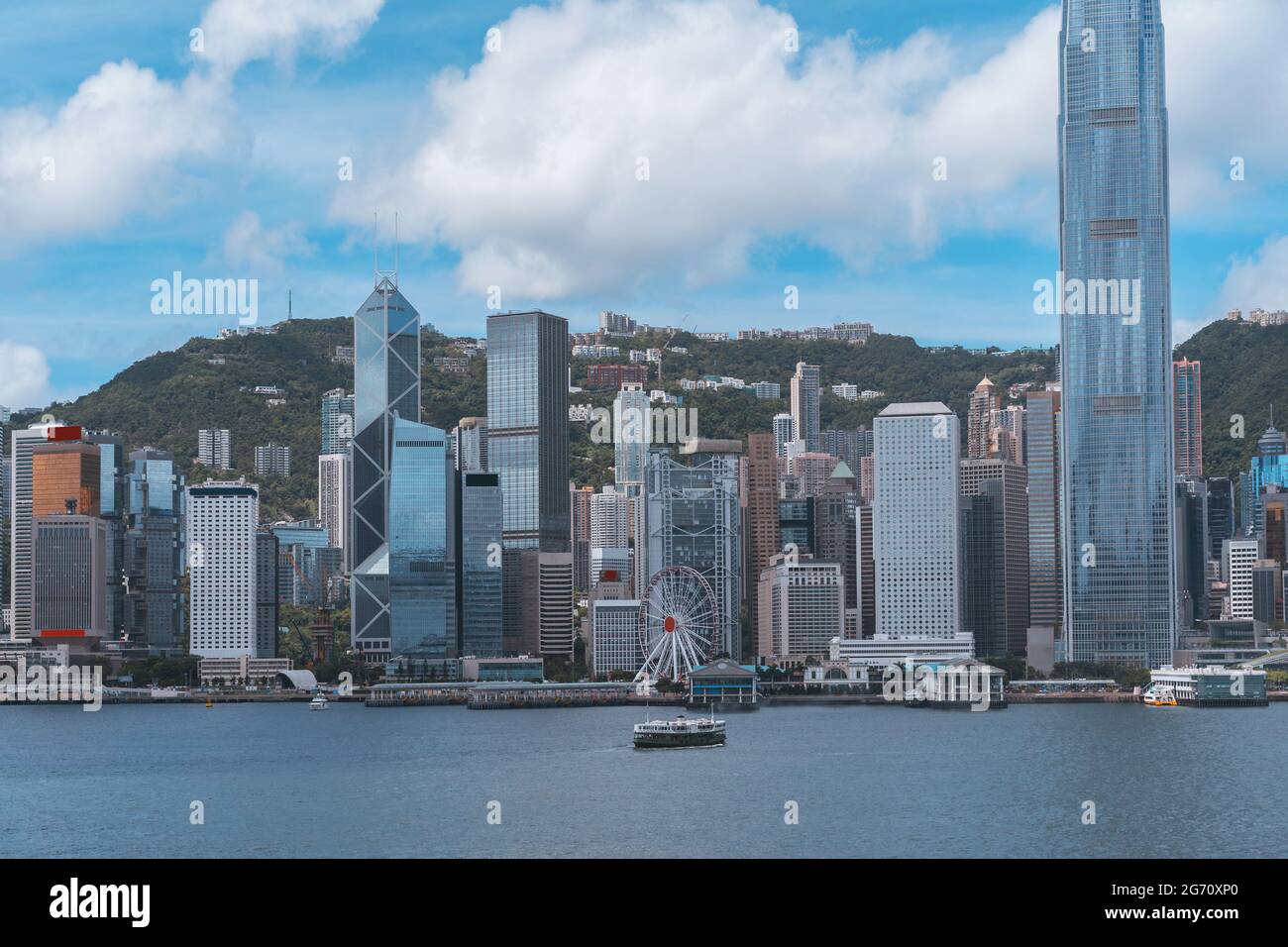 Panorama of Victoria Harbor of Hong Kong Stock Photo - Alamy