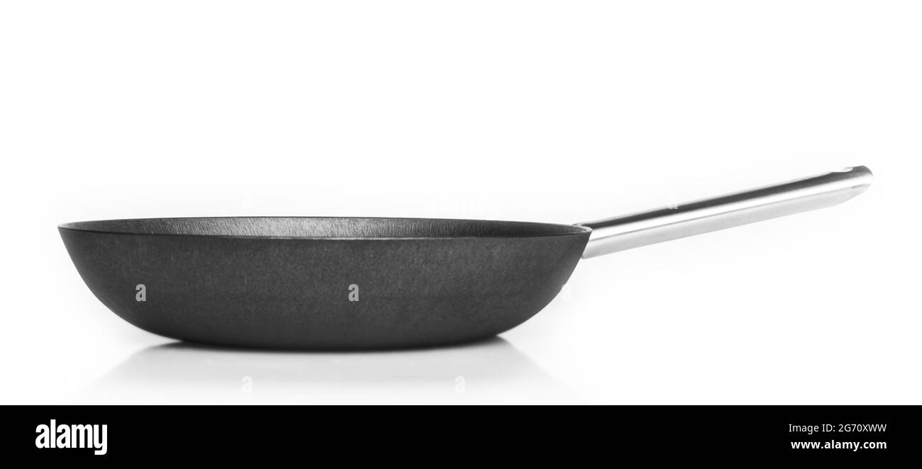 new empty frying pan, isolated Stock Photo