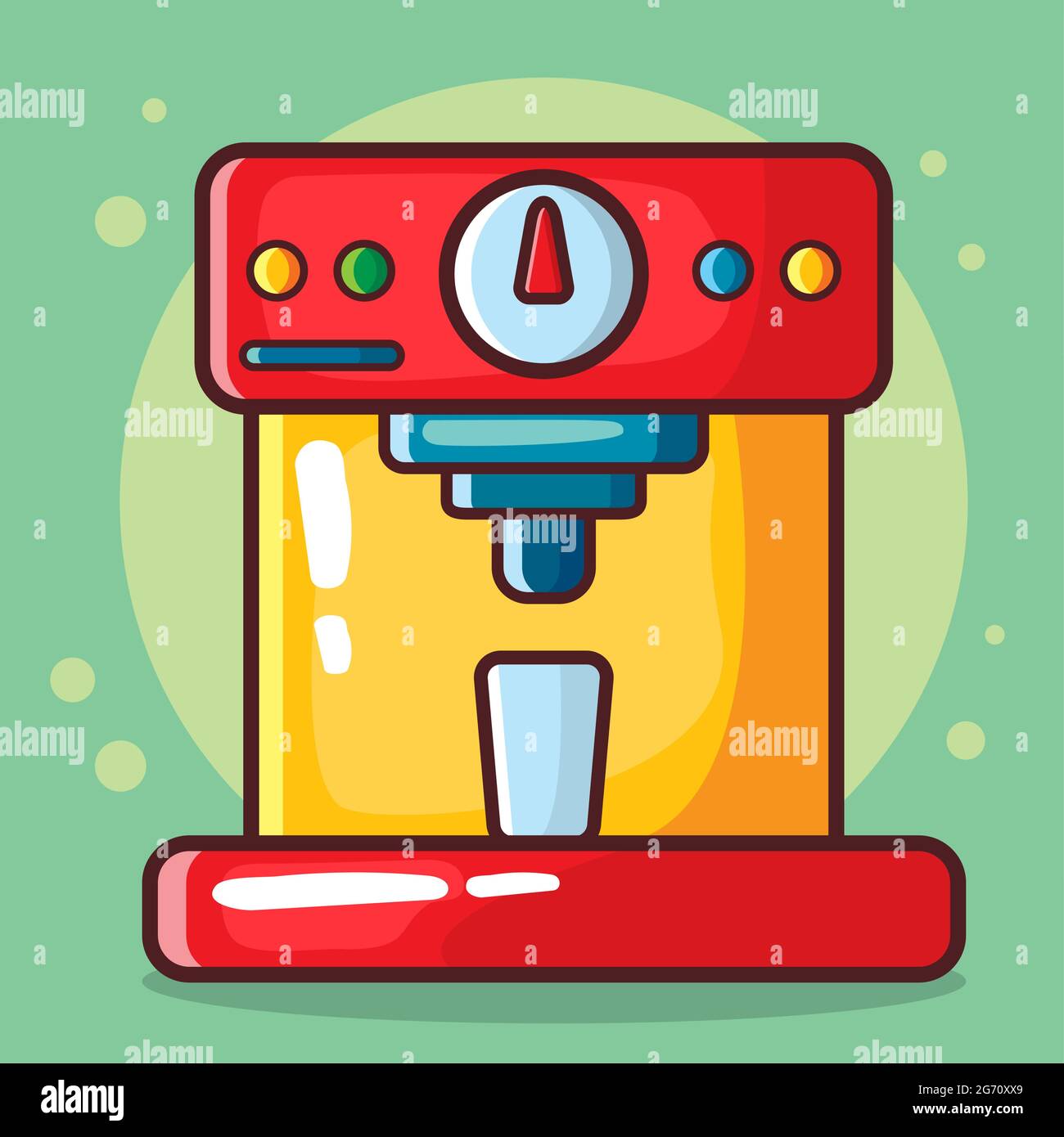 coffee machine isolated cartoon vector illustration in flat style Stock  Vector Image & Art - Alamy