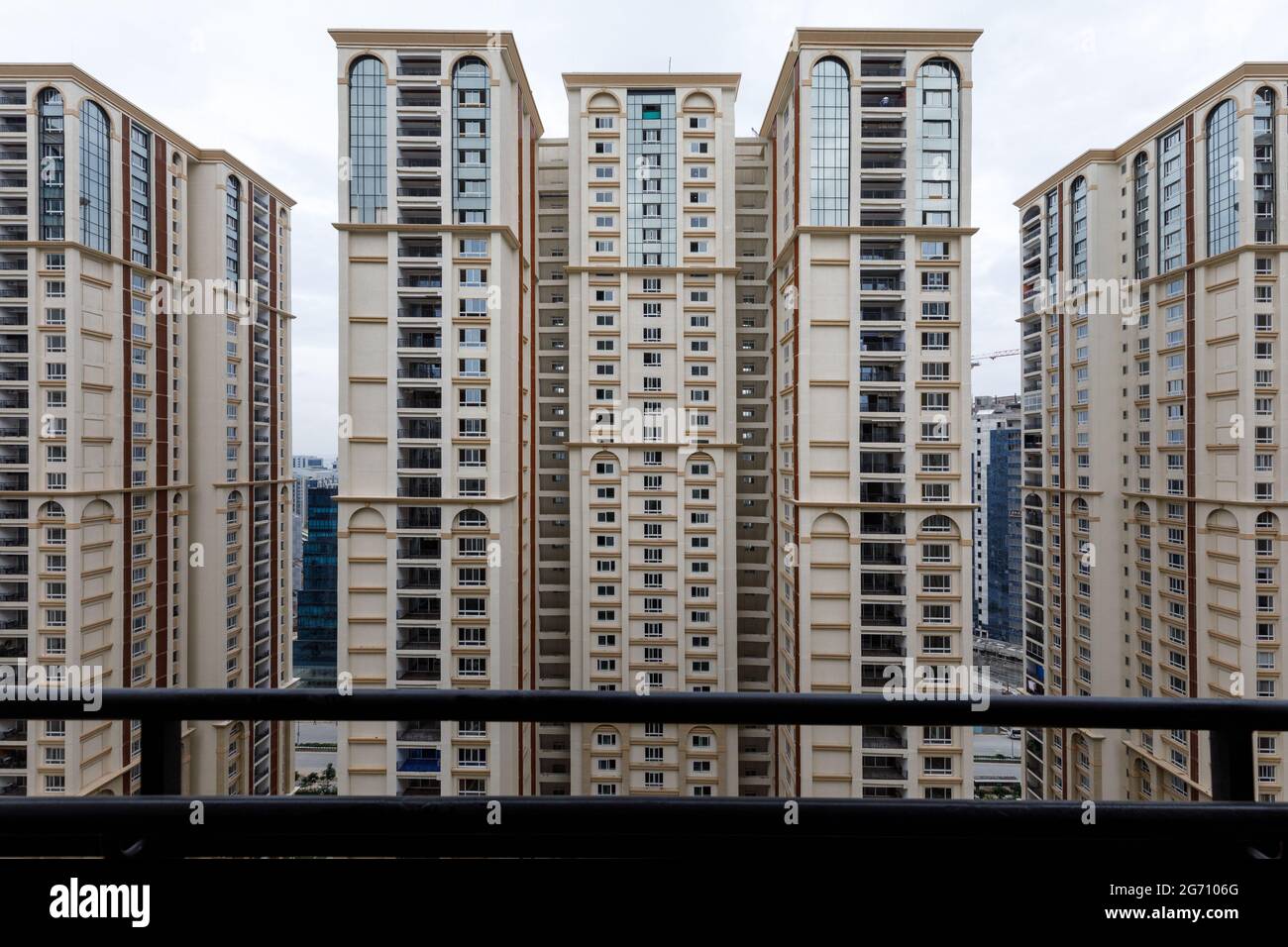 09 July 2021.Hyderabad,India.Exterior view of newly constructed