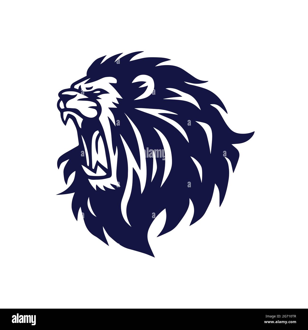 Lion Head Roaring Logo Vector Icon Stock Vector Image Art Alamy
