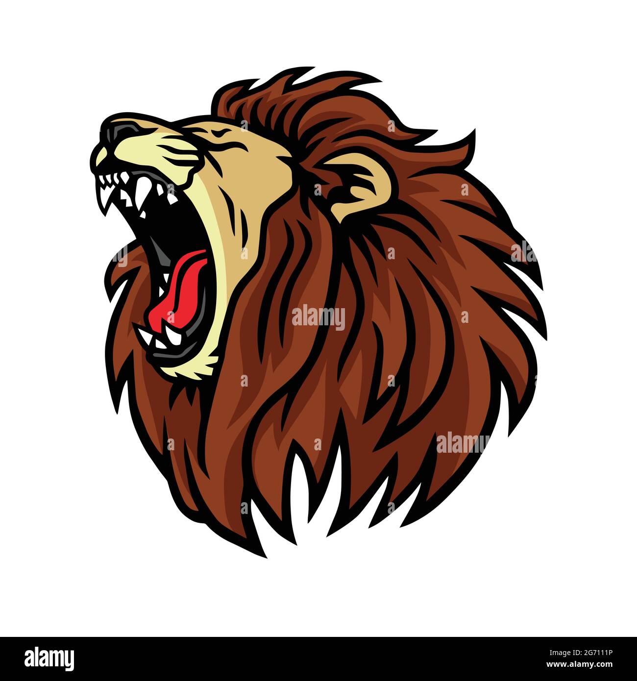 Fierce cartoon lion Royalty Free Vector Image - VectorStock