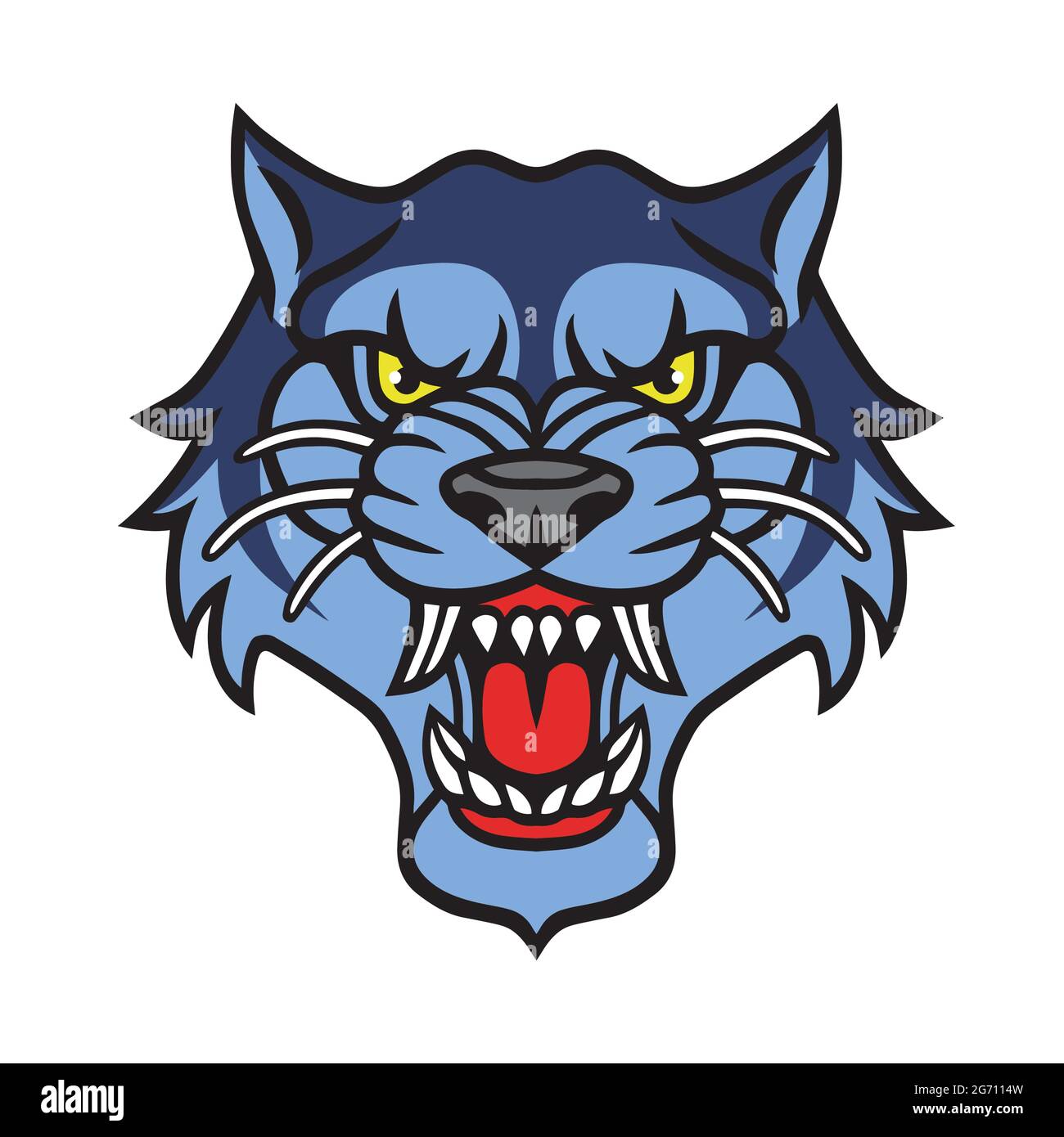 Wolf Logo Tattoo Retro Vector Design Template Stock Vector