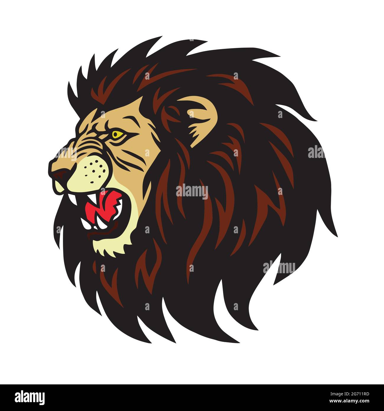 Lion roaring Stock Vector Images - Alamy