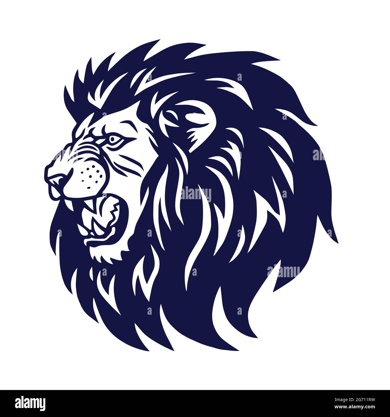 Angry lion head hi-res stock photography and images - Alamy
