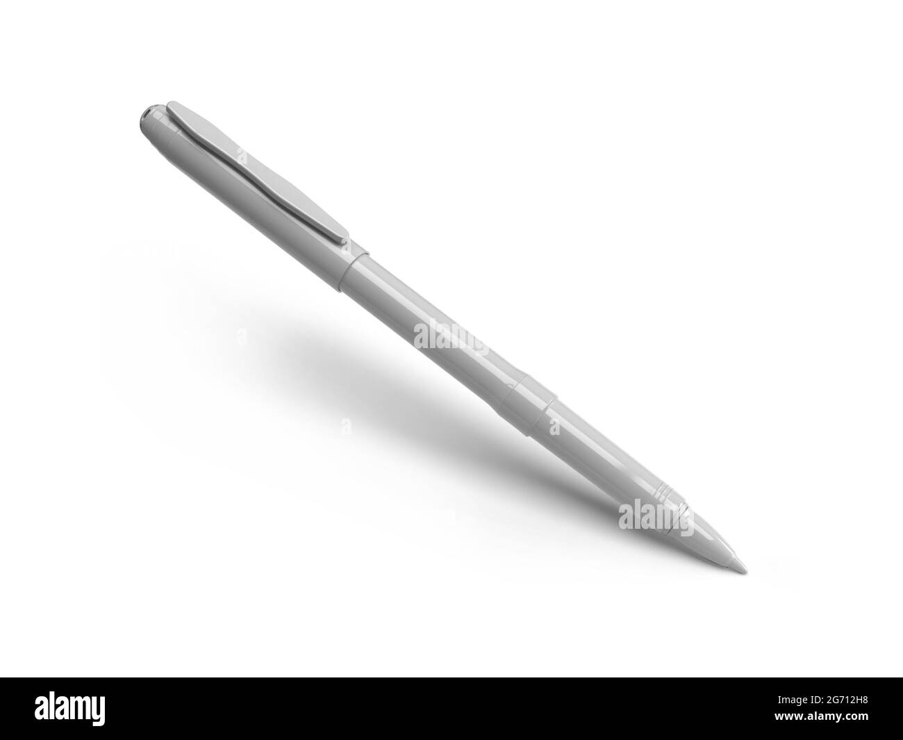 Writing Pen 3D Illustration Mockup Scene on Isolated Background Stock ...