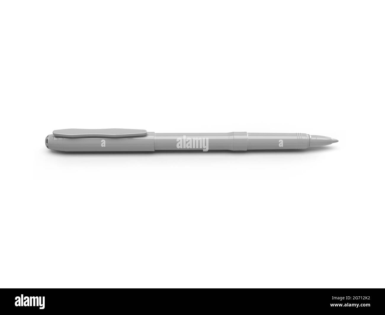Writing Pen 3D Illustration Mockup Scene on Isolated Background Stock ...