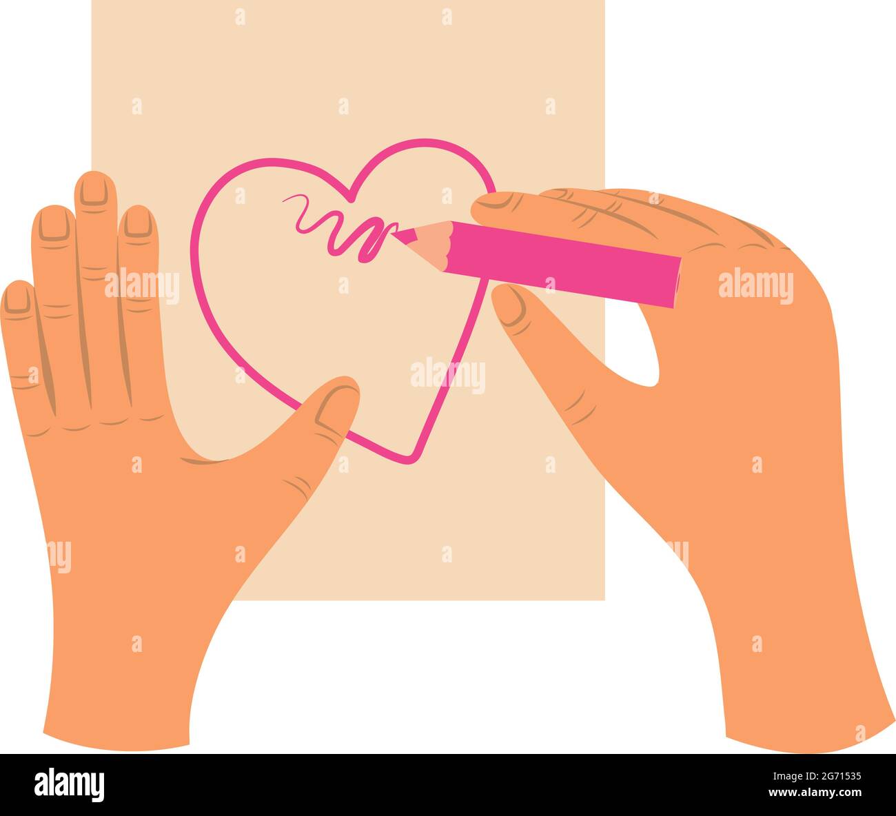 hands drawing heart Stock Vector Image & Art - Alamy