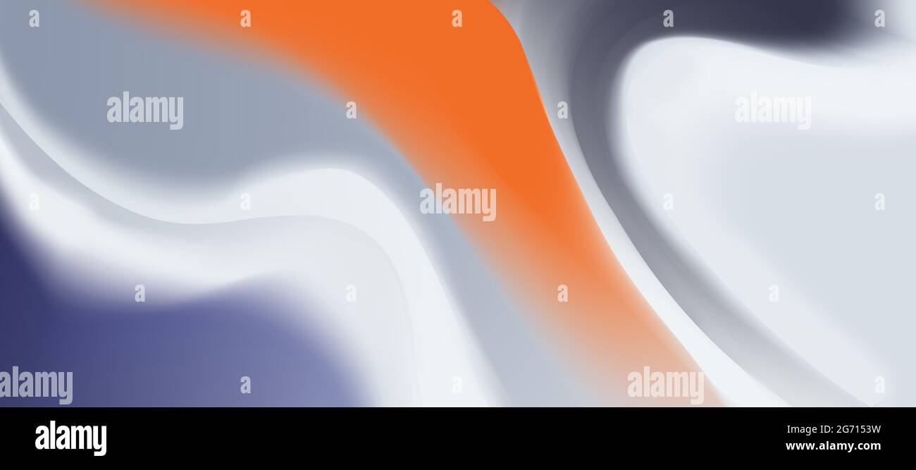 Abstract liquid background design with liquid orange and grey paint ...