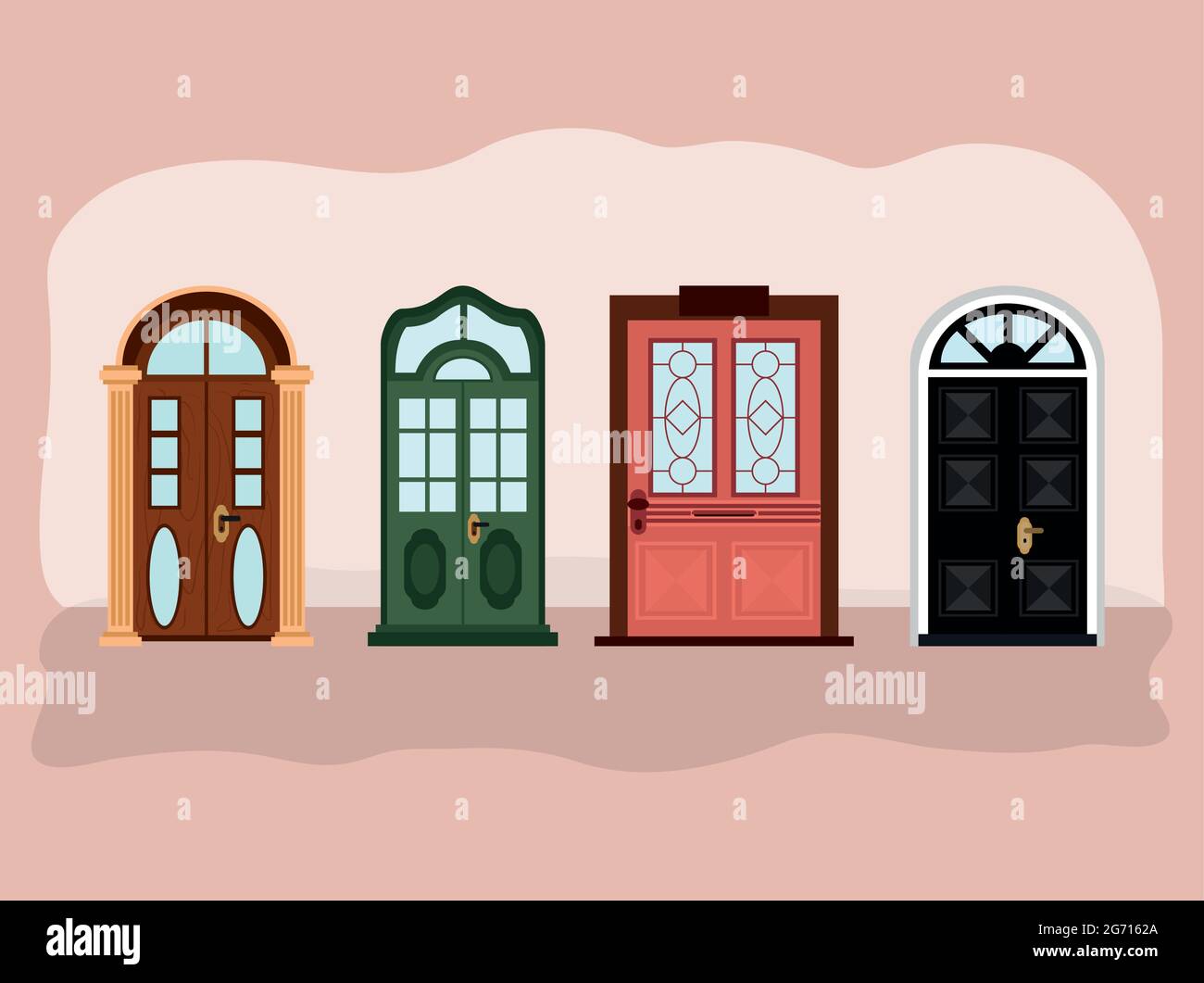 set of different doors Stock Vector Image & Art - Alamy