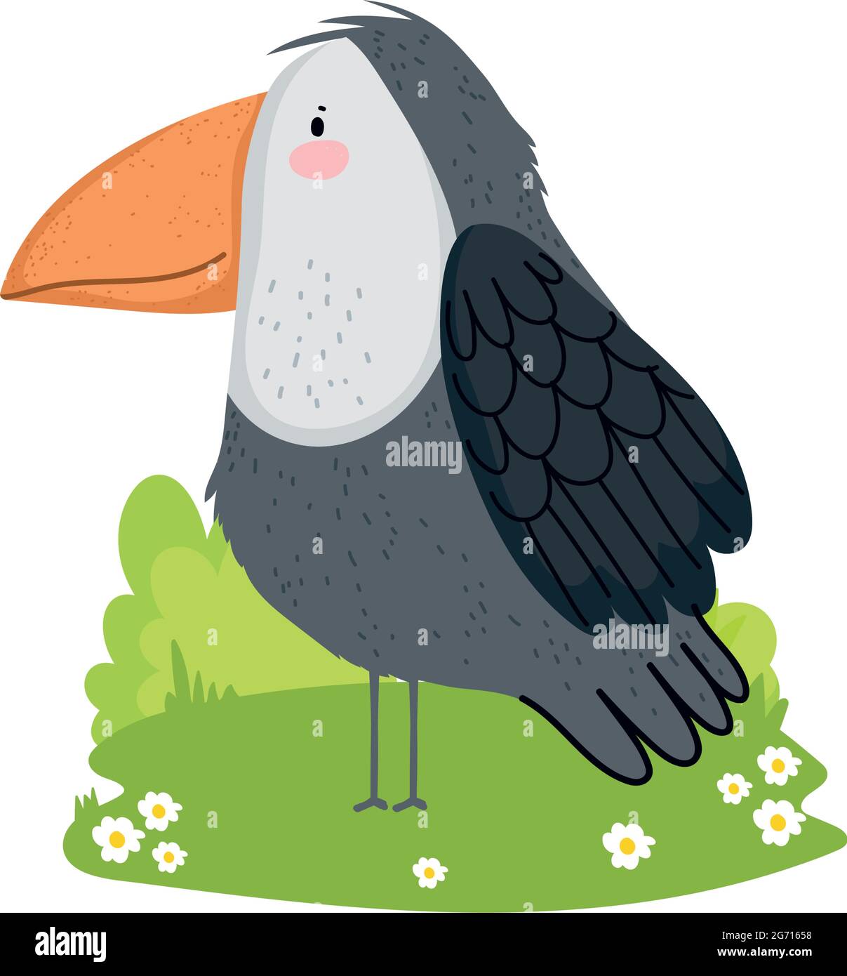 cute toucan bird Stock Vector
