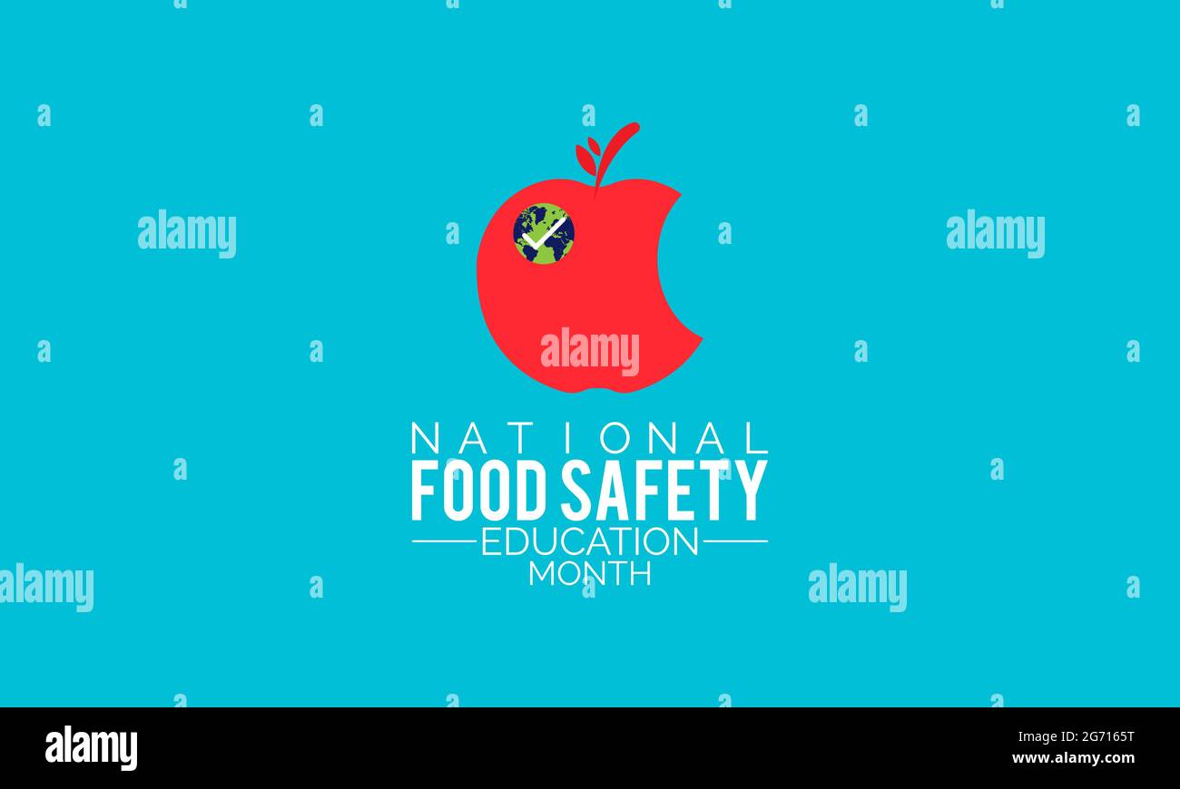 National food safety education month banner, poster, card, background design. Observed on september each year. Stock Vector