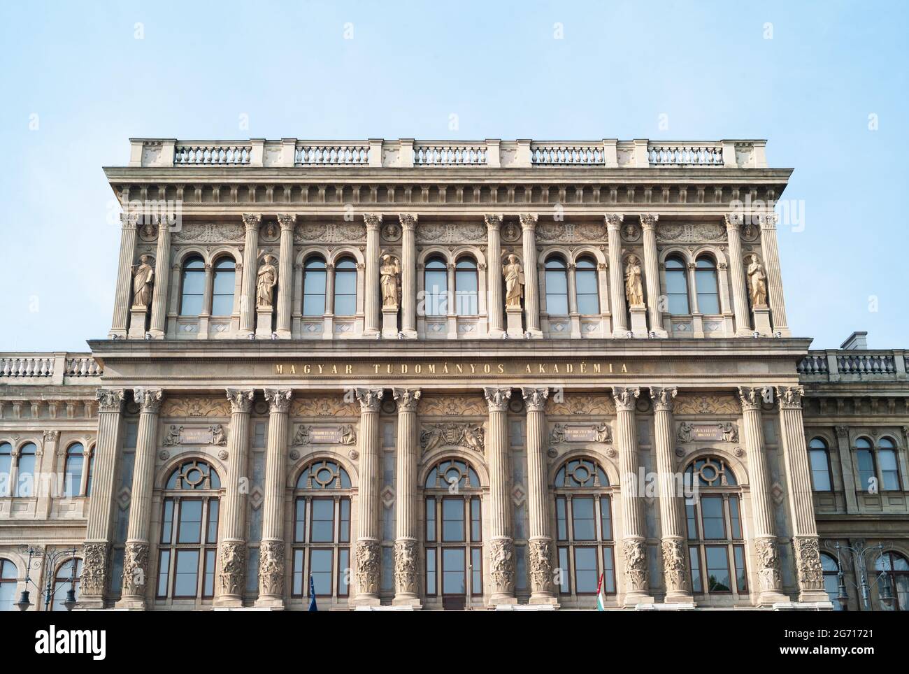 Hungarian Academy of Sciences or  magyar tudományos akadémia MTA Building in Budapest, Hungary Stock Photo