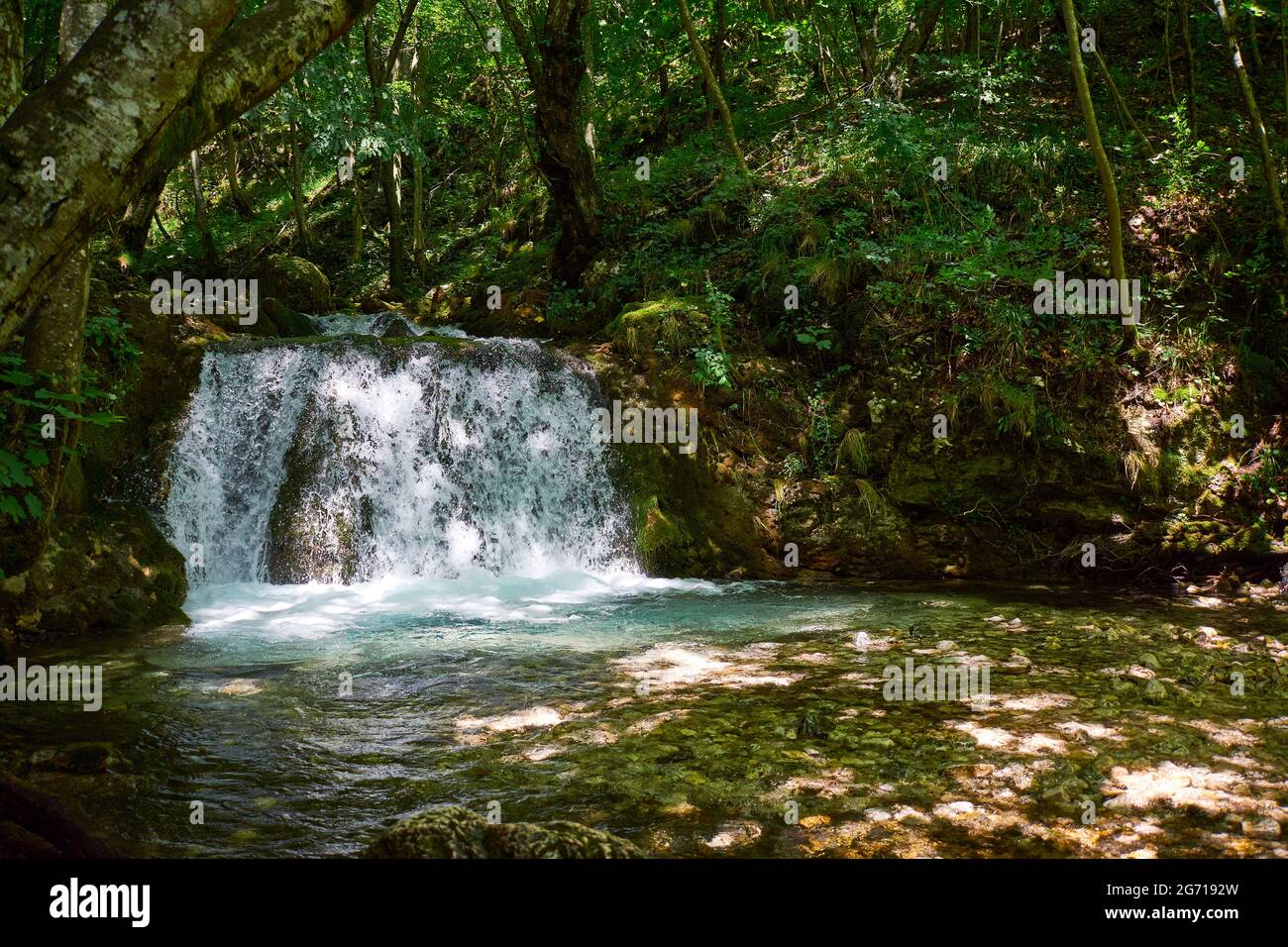river waterfall in the mountain Stock Photo - Alamy